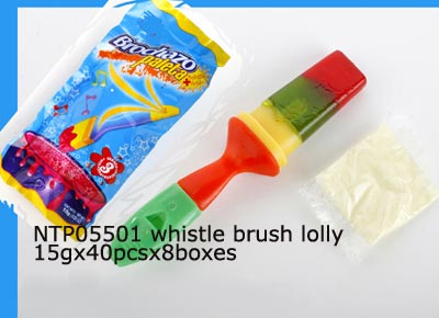 Whistle brush candy